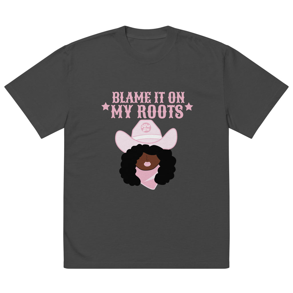 Blame It On My Roots Oversized faded t-shirt