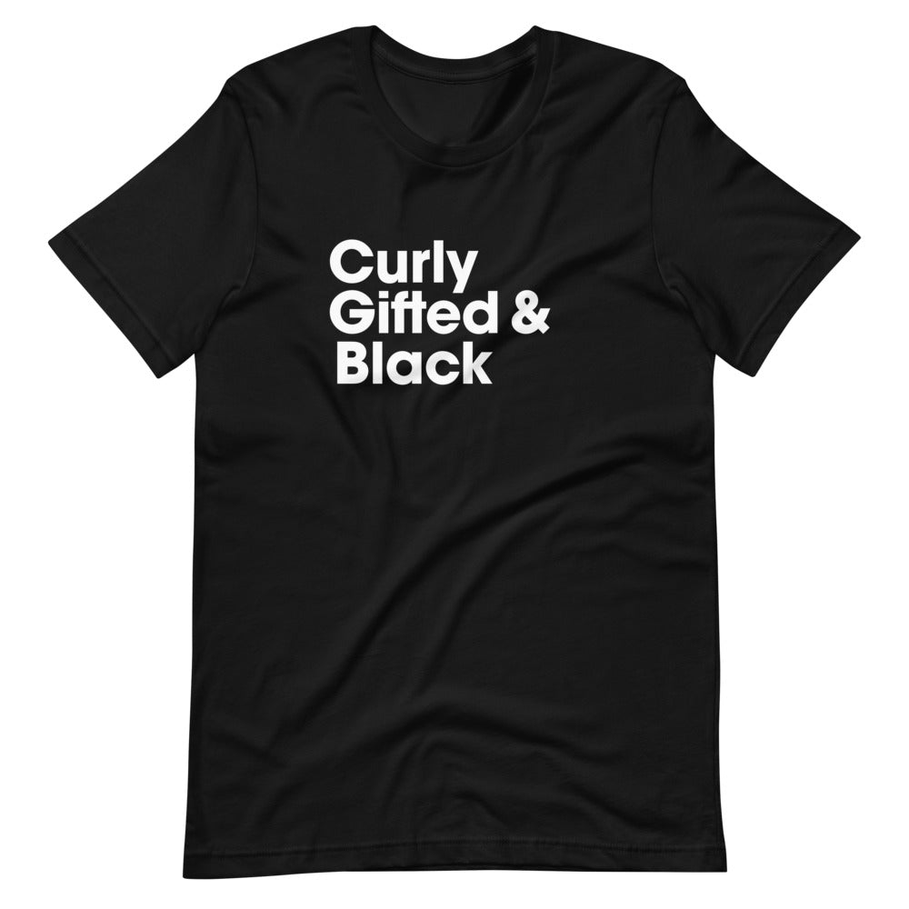 Curly Gifted & Black Short-Sleeve Unisex T-Shirt