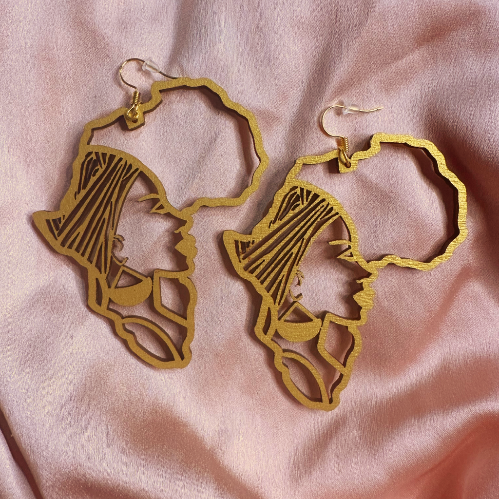 AfroQueen Wooden Earrings