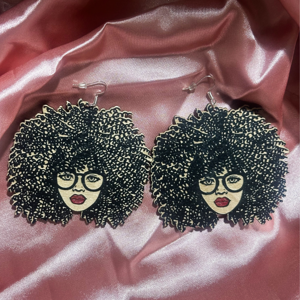 Boss Girl Wooden Earrings