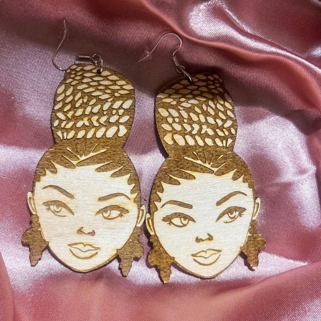 Brandy Wooden Earrings