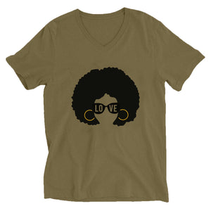 AfroGirl Personalized Short Sleeve V-Neck T-Shirt