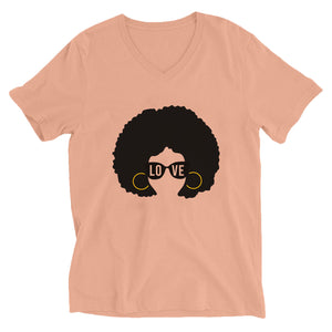 AfroGirl Personalized Short Sleeve V-Neck T-Shirt