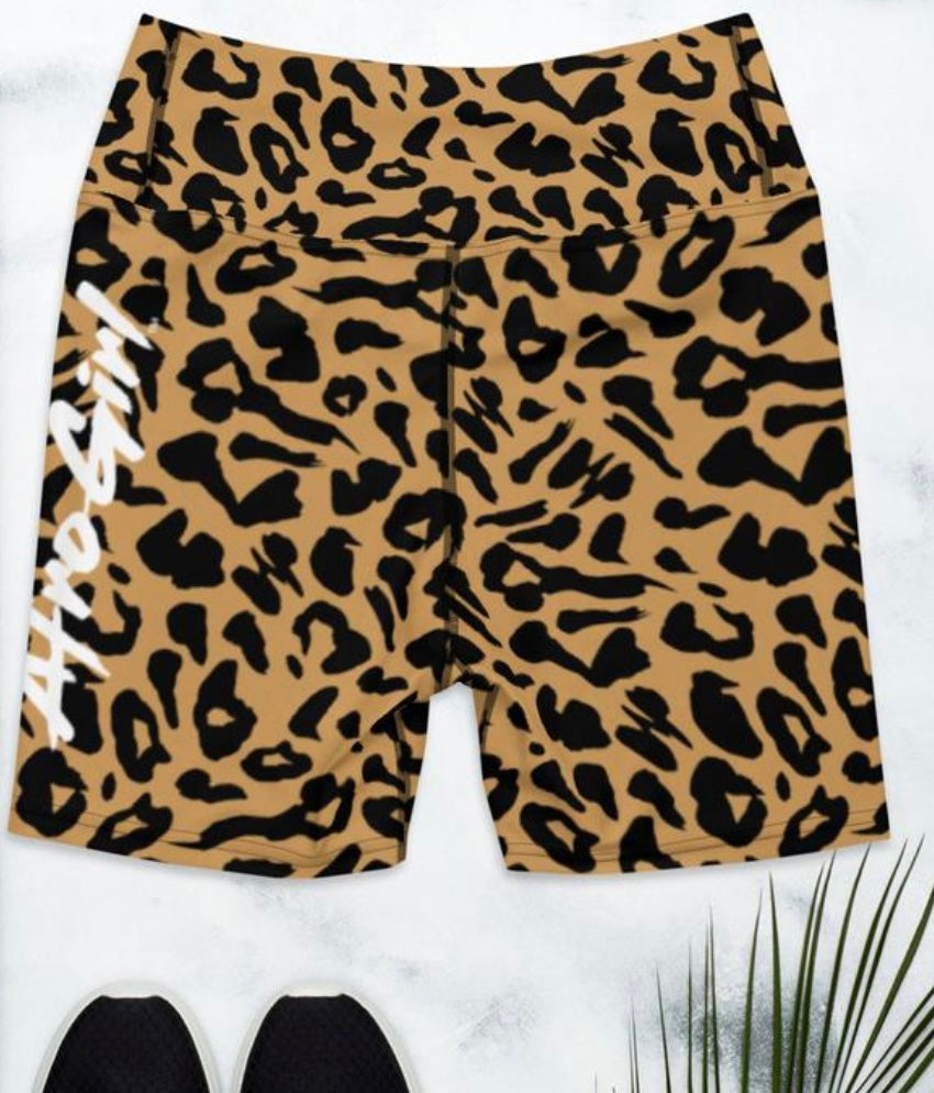 AfroGirl Cheetah Print Biker Shorts
