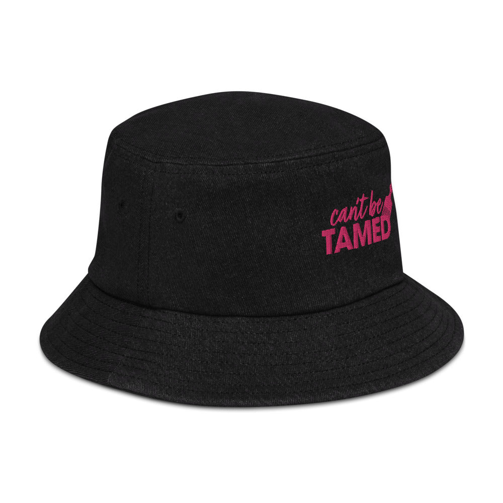 Can't Be Tamed Denim bucket hat
