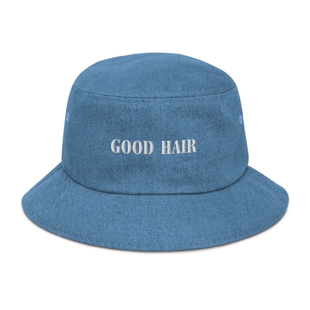 Good Hair Denim bucket hat