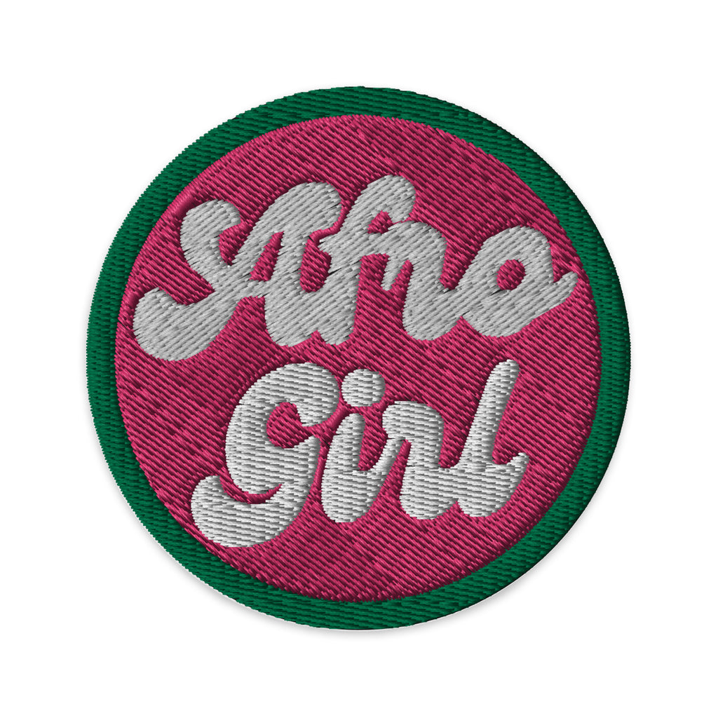 AfroGirl Circle Embroidered patches