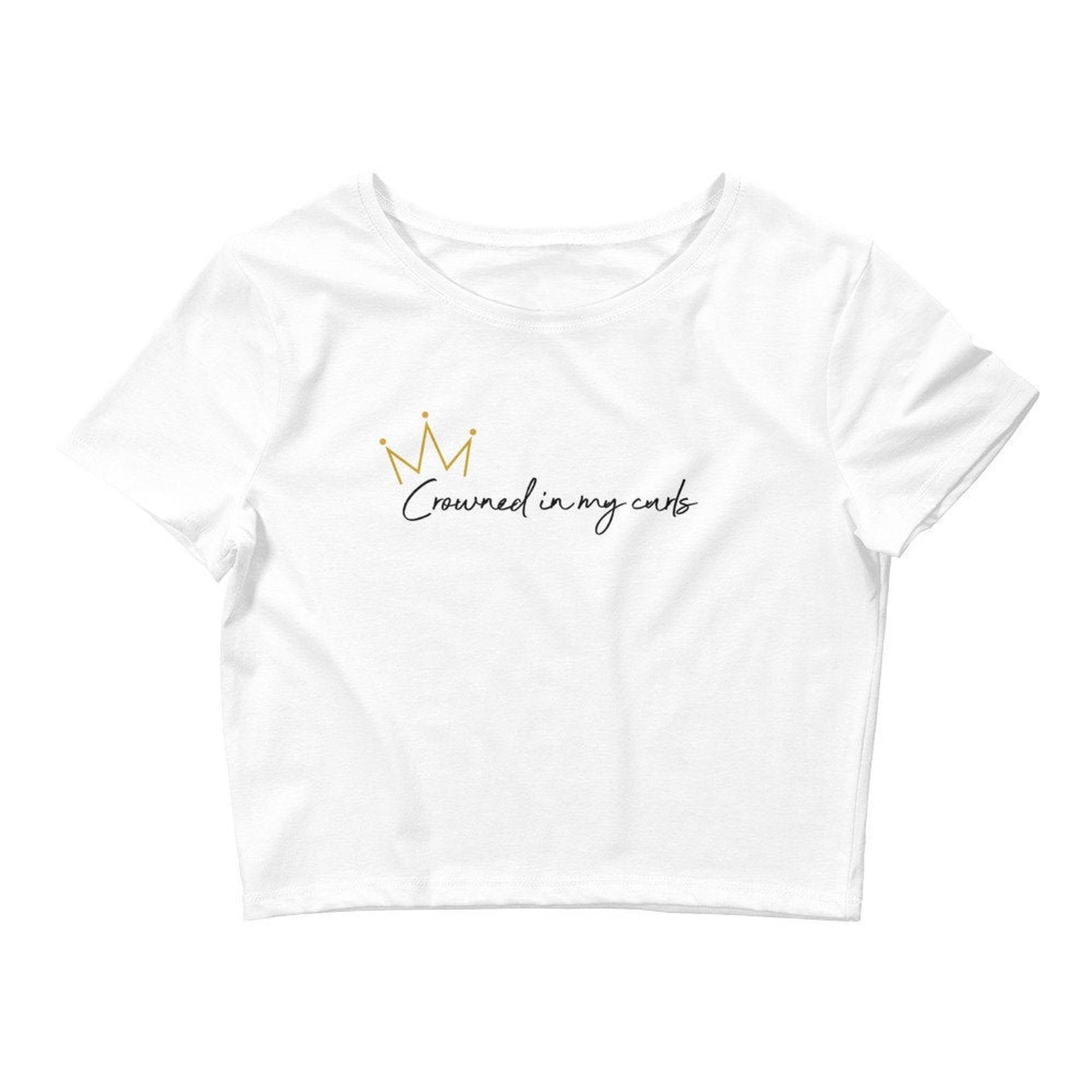 Crowned in my Curls Crop Tee