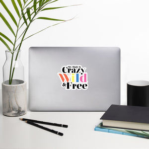 Crazy Wild & Free Bubble-free stickers