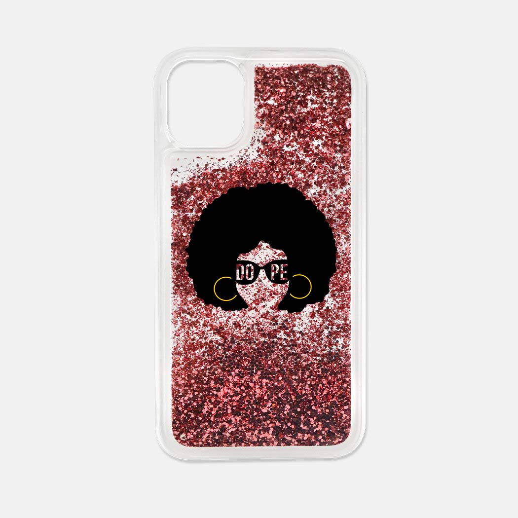 AfroGirl Liquid Glitter iPhone 11+ Case