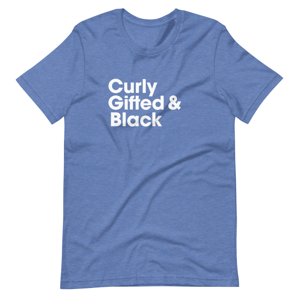 Curly Gifted & Black Short-Sleeve Unisex T-Shirt