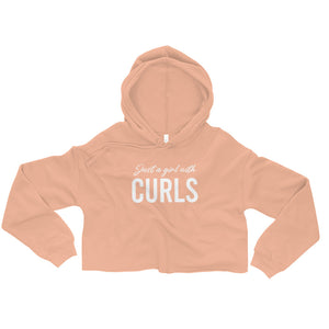 Just a Girl With Curls Crop Hoodie