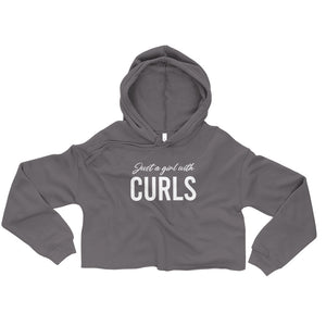 Just a Girl With Curls Crop Hoodie