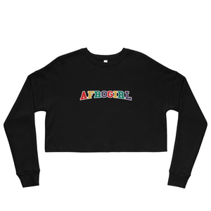 AfroGirl Embroidered Crop Sweatshirt